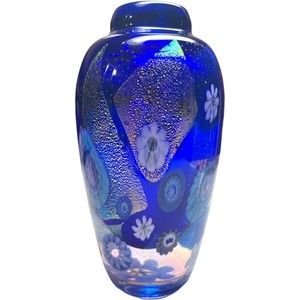 Cobalt Blue Vase Black Sheep Glass Vintage